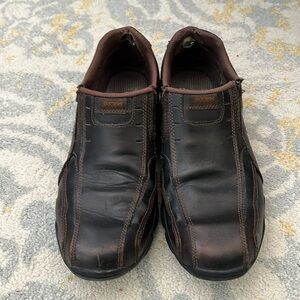 Good Condition Skechers Brown Diameter Slip On Leather Shoe Size 10